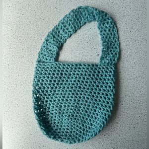 Handmade Teal Crochet Bag